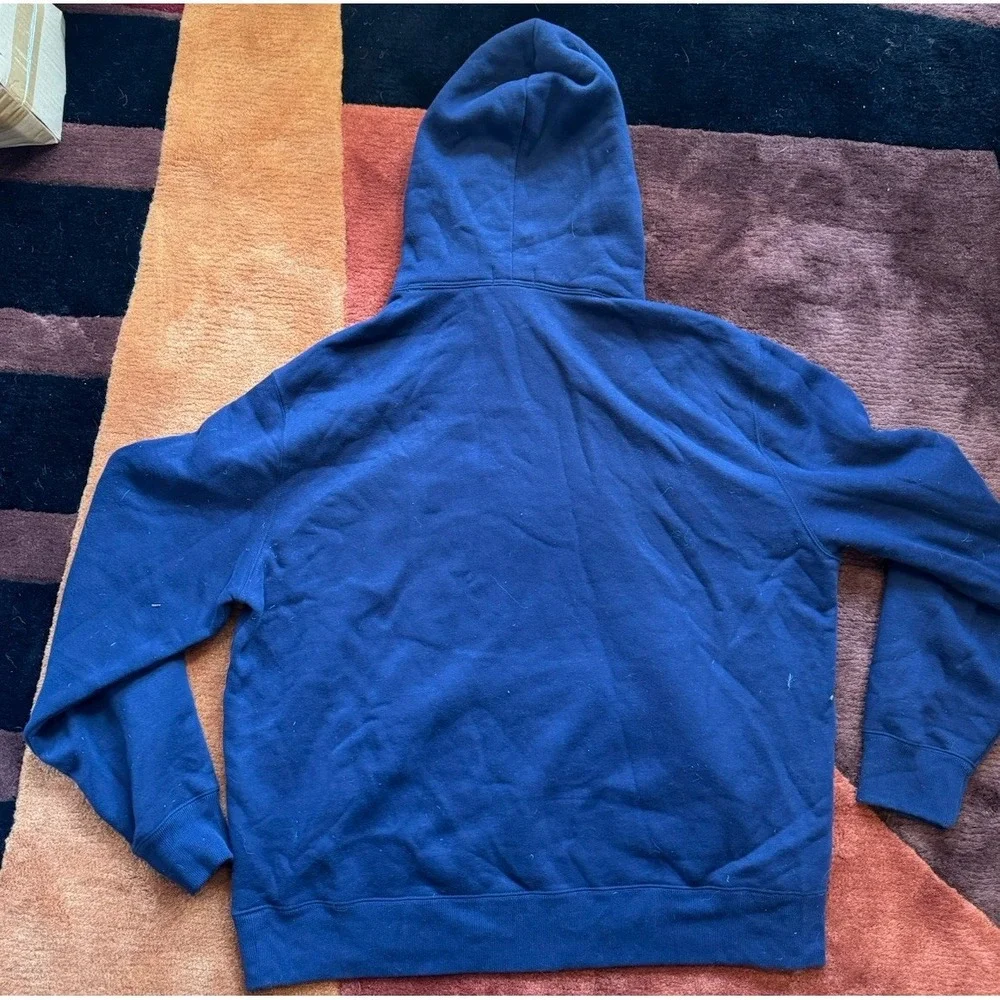 POLO‎ RALPH LAUREN Blue Parker Hoodie Sweatshirt XL Cotton Y2K Vintage